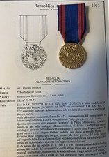 Medaglia Al Valore Aeronautico Oro Repubblica Italiana Conio Lorioli Anni 70