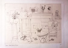 RENZO BIASION - "Interno con tenaglie" Bella acquaforte firmata num p.a.