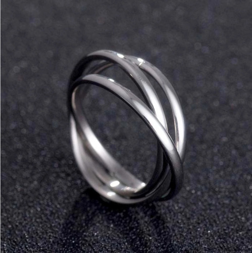 Anello trilogy acciaio - anello, inox