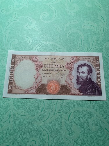 10000 lire michelangelo - lire, spl