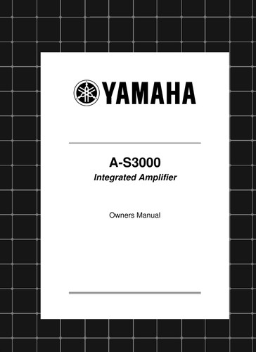 Yamaha s3000 manuale - a-s3000, —