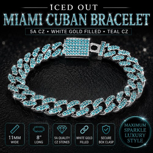 Bracciale cubano miami - miami, iced