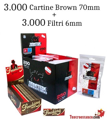 000 cartine smoking brown 70 - 3.000,