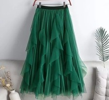 Gonna Tulle Verde Smeraldo