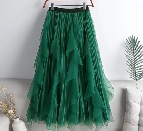 Gonna tulle verde smeraldo - gonna,