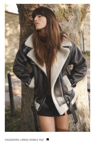 Zara double faced jacket dark - double,