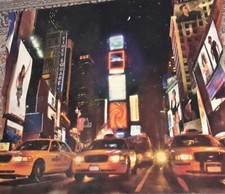 Tappeto Times Square New York vintage. h100x120L.