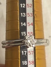 anello solitario damiani in oro bianco misura 16