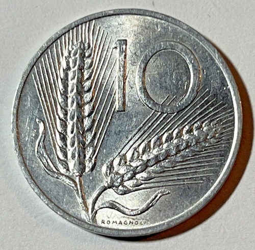 1955 italy lire plow wheat - italy, 10