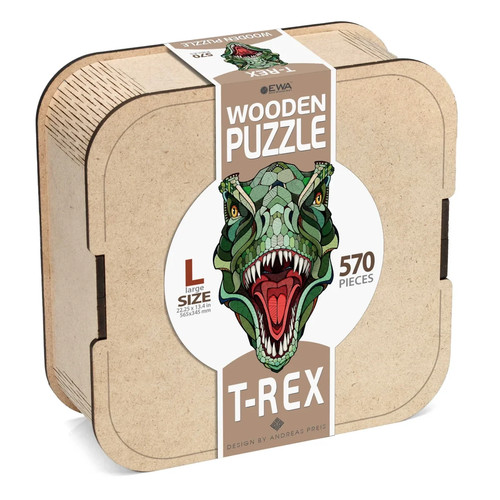 Puzzle legno t rex in - puzzle,