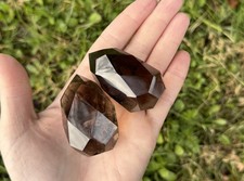 Quarzo Fumé Fumo quarzo Sfaccettato Wicca Reiki Minerali Bacchetta Quarzo Smoke