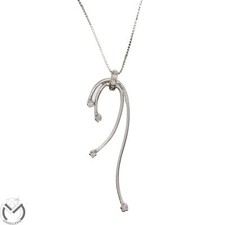 Collana oro bianco 18 kt 750 raggi diamanti 0,04 ct -160/VE-