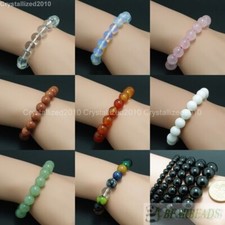 Bracciale elastico fatto a mano con pietre preziose naturali miste da 8 mm,...