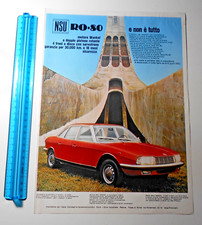 PUBBLICITÀ ADVERTISING WERBUNG ITALIAN CLIPPING 1969 NSU RO-80 MOTORE WANKEL