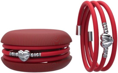 Too late bracciale - rosso, charm