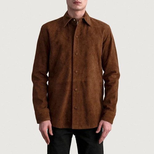 Camicia uomo pelle - , scamosciata
