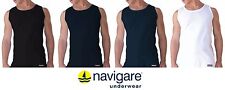 3 PEZZI CANOTTIERA NAVIGARE 511 SPALLA LARGA UOMO 100% COTONE JERSEY DA 4 A 10
