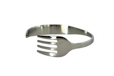 BRACCIALE ACCIAIO A FORCHETTA UNISEX BRACCIALI DA CHEF MAITRE BRACCIALETTO FORCA