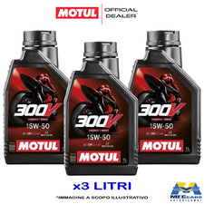 3 LITRI MOTUL 300V 15W50 MOTO FACTORY LINE ROAD RACING 4T OLIO MOTORE SINTETICO