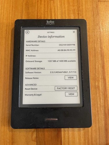 Kobo touch n905 - n905, 6