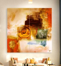 DAYLY 4 Quadri Astratti Su Tela Dipinti Moderni Arte Decorativa XXL