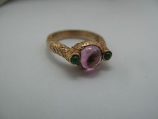 ANELLO 3 CABOCHON MULTICOLORI