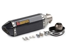 ??TERMINALE MOTO SCARICO UNIVERSALE 36-51 mm  replica Akrapovic  Satinato