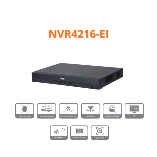 Dahua nvr canali 8mp - 16,