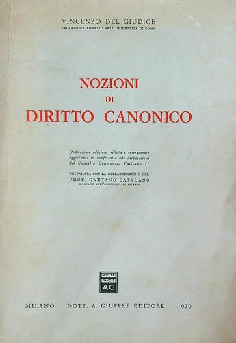 Nozioni diritto canonico - di,