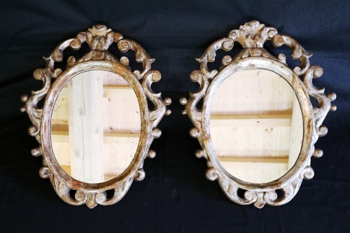 Coppia antiche specchiere - coppia,