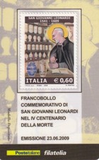 SAN GIOVANNI LEONARDI TESSERA FILATELICA 2009