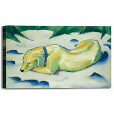 Franz Marc cane sulla neve design quadro stampa tela dipinto telaio arredo casa