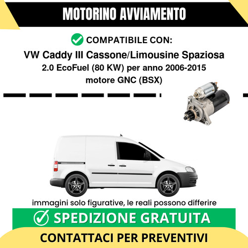 Motorino avviamento caddy - motorino, vw