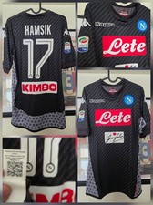 Maglia Calcio SSC NAPOLI 2017 2018 Carbon nera #17 HAMSIK tg L