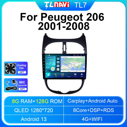 Per peugeot 206 - carplay, stereo