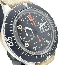 Orologio Sinn 156.B Militare Cronografo Acciaio Inox Automatico Quadrante Nero Uomo