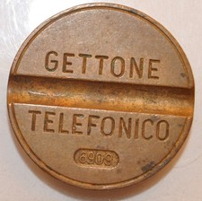 1969 italian telephone token - token,