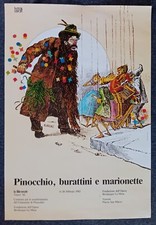 Manifesto poster "Pinocchio, burattini e marionette" centenario 1982  A. Rauch