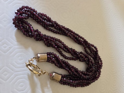 Collana multifilo granato - collana,