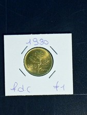 MONETA   REPUBBLICA ITALIANA  20 LIRE 1980 FIOR DI CONIO  VEDI FOTO LEGGI NOTE