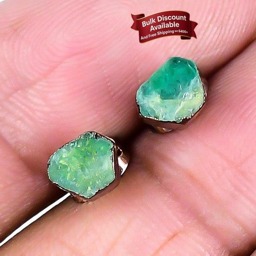 Orecchini smeraldo druzy gemma - orecchini,