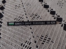 2 targhette originali per giradischi Sansui SR-626 in ottime condizioni