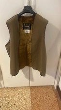 Interno Barbour A297 fodera in pile marrone misura 44 / 112 cm 