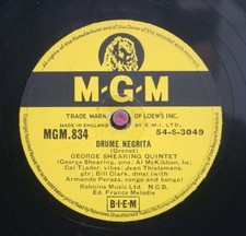 George Shearing  78RPM / Drume