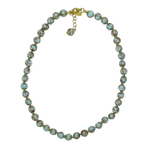Collana vetro murano blu - in,
