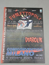 cartolina DIABOLIK Fumettopoli e Comiconvention Milano