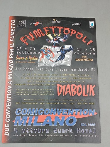 Cartolina diabolik fumettopoli - cartolina,