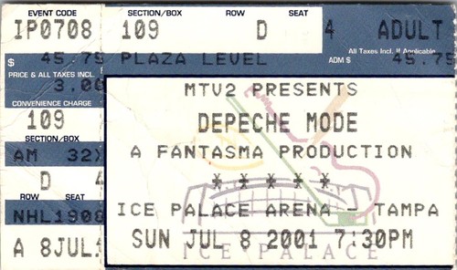 Depeche mode concert ticket - depeche,