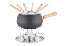 Set Fonduta Smaltata Nera 12