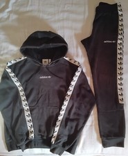 Tuta completa Adidas Original DX1301, con cappuccio, taglia  S